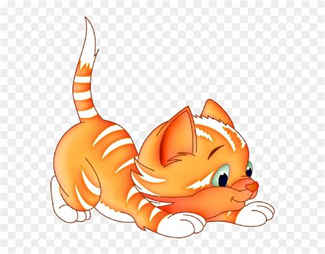 Funny Cartoon Kittens Clip Art Images On A Transparent Cat Clipart No