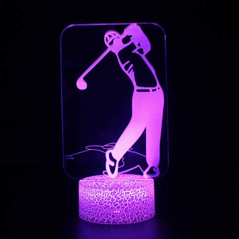 Golfer 3d Optical Illusion Lamp — 3d Optical Lamp