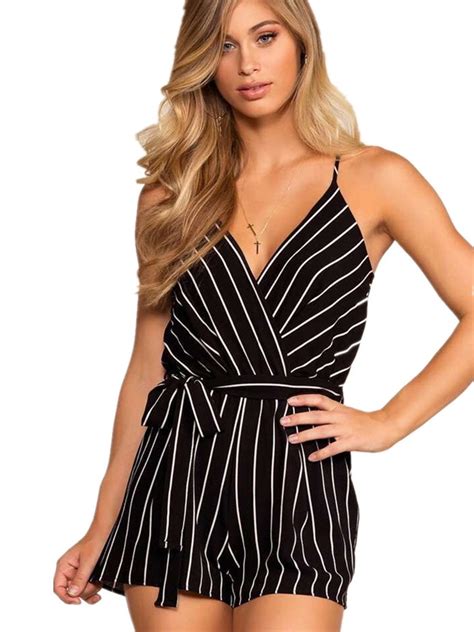 Weania Sleeveless Summer Style Beach Rompers Women Jumpsuit Ladies Sexy