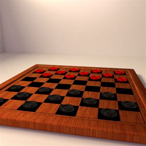 Checkers Board 3d Model