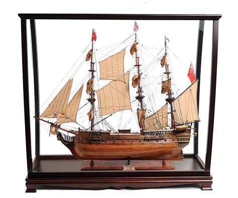 SD Model Makers In Stock Tall Ship Models Floor Display Case With HMS Surprise Large