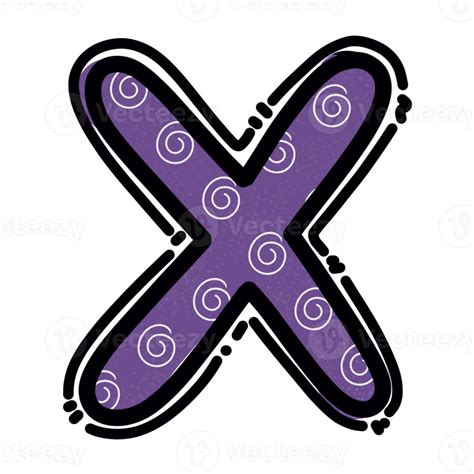 X Alphabet Letter Png Purple Color Cute Design 16716838 Png