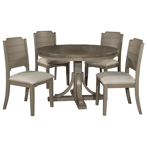Hillsdale Furniture Clarion Five 5 Piece Round Dining Set With Side