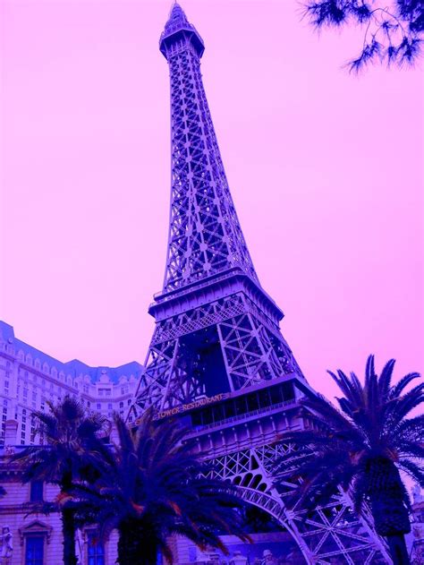 Purple Eiffel Tower 2014 Original Photography By Dietmar Scherf