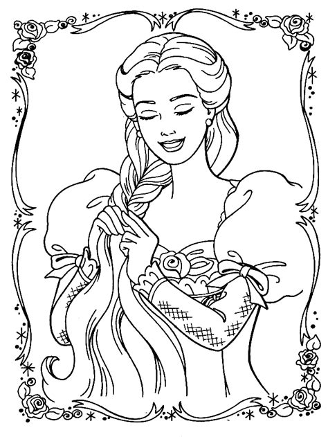 Barbie Coloring Pages To Print For Free Mermaid Princess Dolls And Other