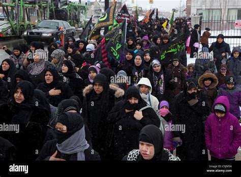 Dearborn Michigan Shia Muslims Marched Through The Streets Of Stock