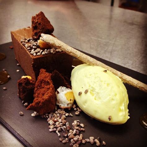 This involved melting some 72% chocolate with a pinch of salt, then stirring in some egg yolks to the mixture. Chocolate Pate with dehydrated chocolate mousse, passion ...