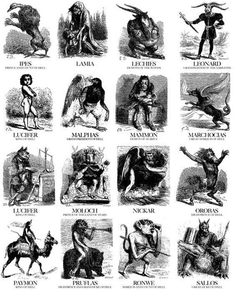 The Names Of Demons Dictionnaire Infernal Demon Art Satanic Art