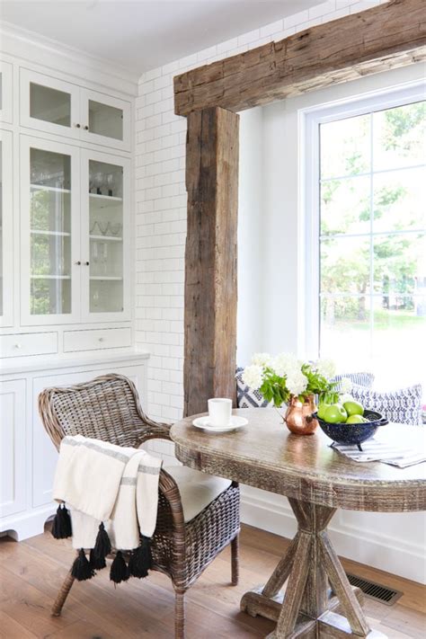 Rustic Beam Breakfast Nook The Lilypad Cottage