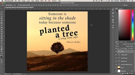 Create An Inspirational Quote Graphic In Photoshop Youtube