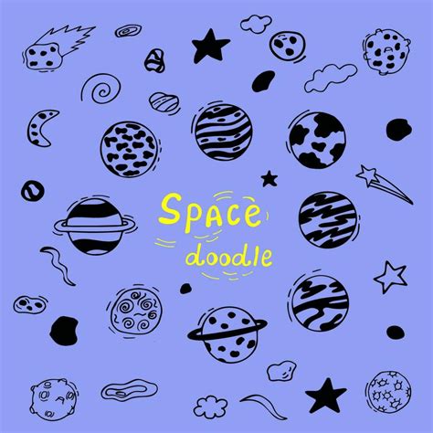 Space Doodles Space Planets In Space Starry Background 24498655