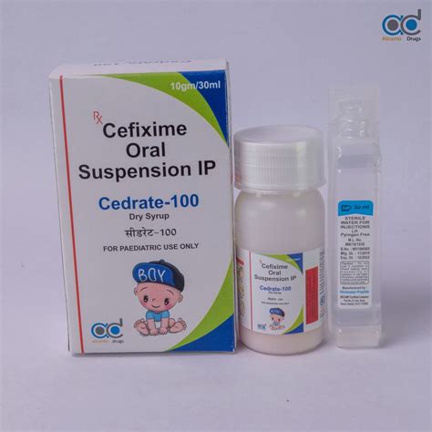 Antibiotic Cefixime 100 Mg Dry Syrup For Commercial Packaging Size