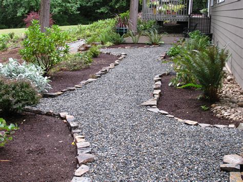 Easy And Cheap Crushed Rock Pathway With Rock Edging