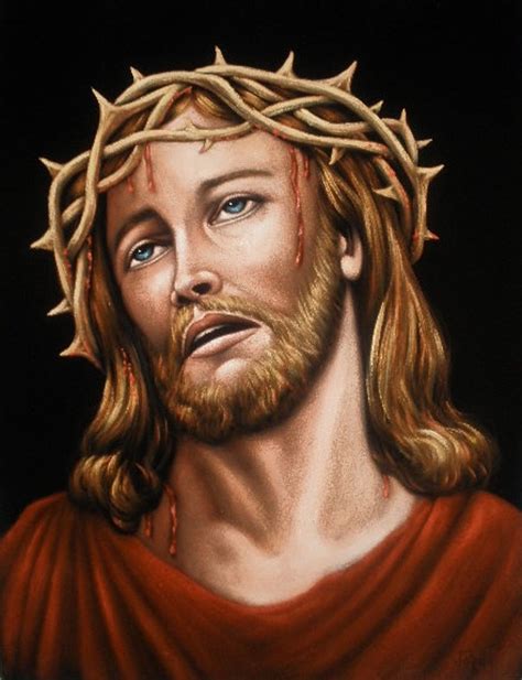 Jesus Christ Crown Of Thorns Black Velvet Original Oil Etsy