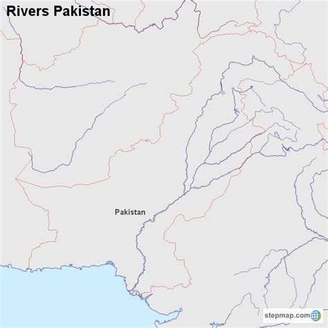 Stepmap Rivers Pakistan Landkarte Für Pakistan