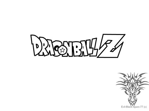 Dragon ball z poster black and white. Dragonball z logo .:lineart 030:. by Evil-Black-Sparx-77 on DeviantArt