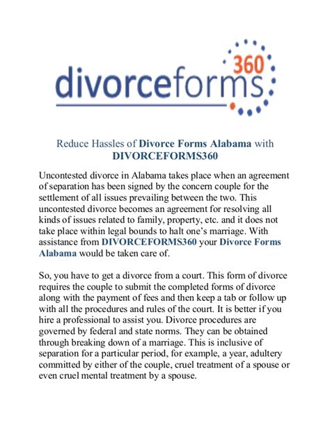 Why choose document diy for divorce papers. Divorce Forms Alabama