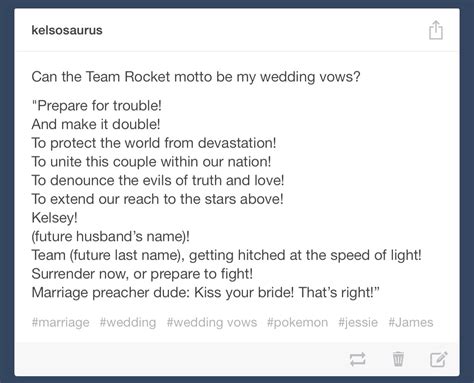 Team Rocket Wedding Vows Imgur