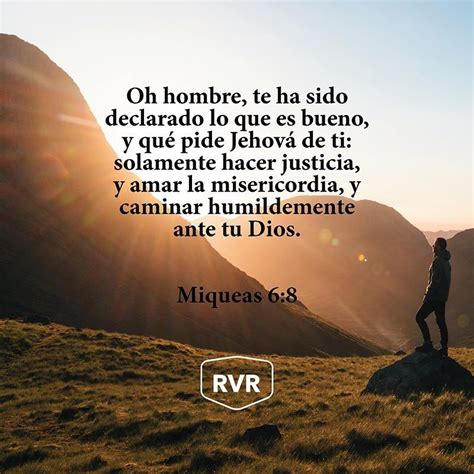 Rvr Versículo Bíblico Diario Miqueas 68 기독교 인용구 성경 구절 성경 인용구 지혜