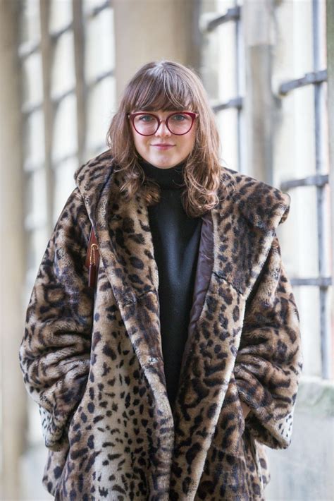 Maisie Williams In A Leopard Print Fur Coat St Johns College In