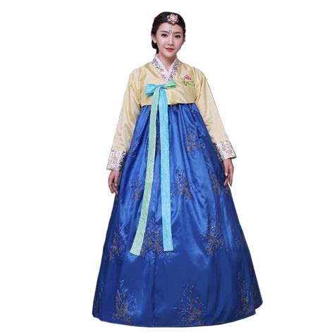 Buy Positive Costumefemale Korean Traditional Long Sleeve Classic Hanboks Dress Cosplay Costume