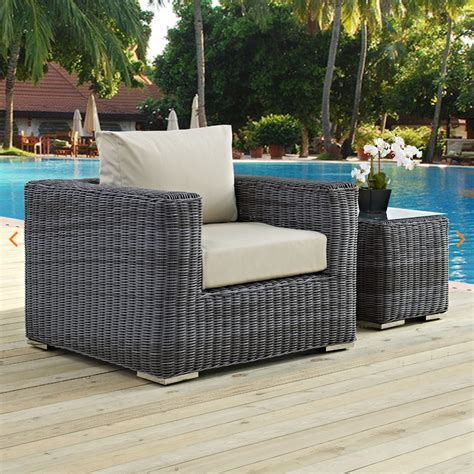 Outdoor bbq area brown sofa living room. Summon Outdoor Sunbrella Fabric Patio Chair by Modway ...