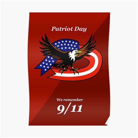 Patriot Day We Remember 911 Poster Card By Patrimonio Redbubble