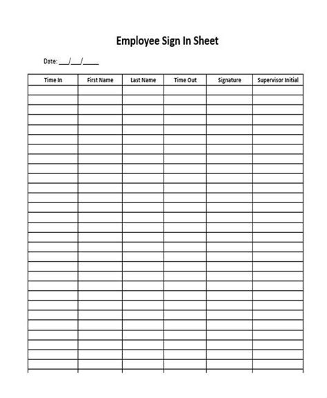 Free 12 Sign In Sheet Templates In Ms Word Pdf