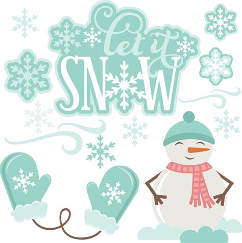 Let It Snow Svg Cutting Files Snowman Svg Cuts Winter Svg Cut Files