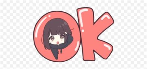 Okay Ok Anime Japanese Kawaii Cute Anime Whatsapp Meme Stickers Emoji