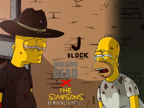 Zombies Come To Springfield In These Simpsons X Walking Dead Mash