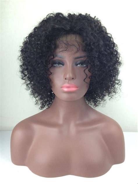 afro kinky curly lace front wig brazilian hair 16inch