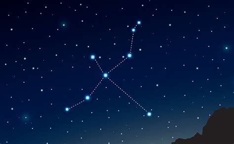 View The Northern Cross Star Pattern In The Night Sky
