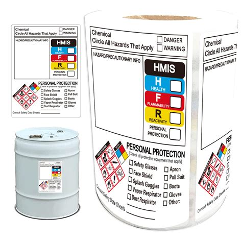 Buy SDS OSHA Data Labels For Chemical Safety 4 X 3 Inch GHS Secondary