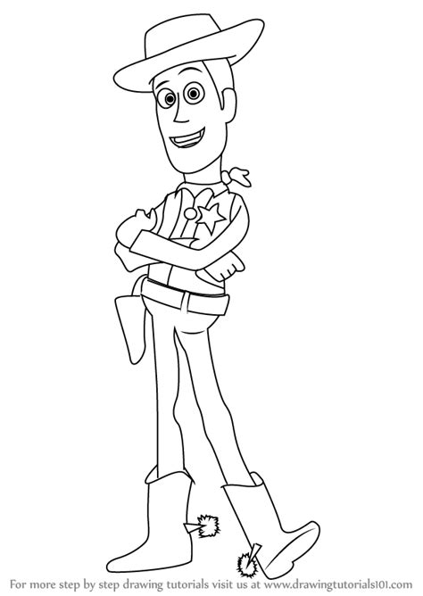 Learn How To Draw Sheriff Woody From Toy Story Toy Story Step By Step