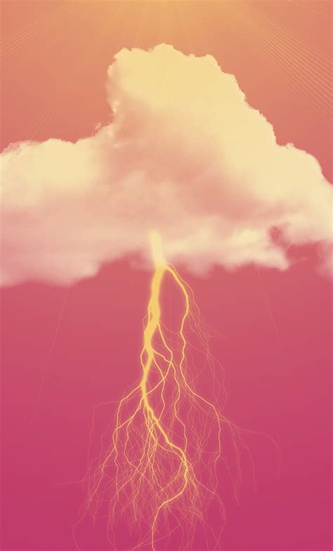 1280x2120 Pink Clouds Lightning 4k Iphone 6 Hd 4k Wallpapers Images
