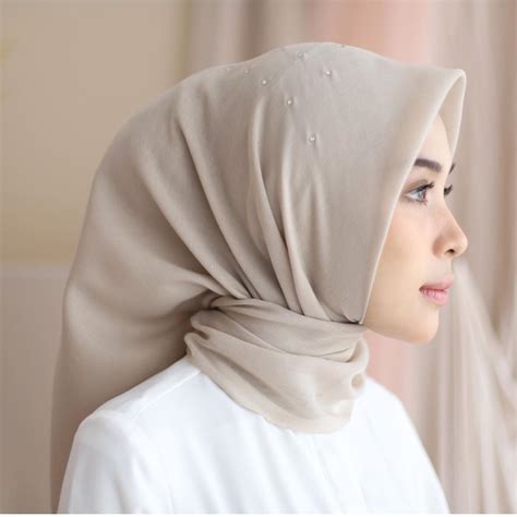 Jual Nude Series Paris Premium Square Hijab Segiempat Basic Tidak My
