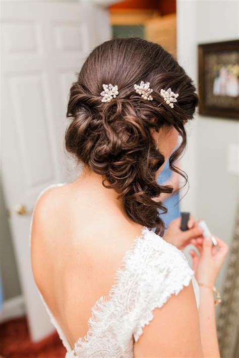40 Chic Wedding Hair Updos For Elegant Brides Bridal Hair Side Swept