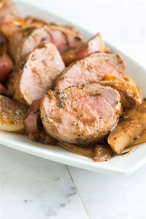 Please refer to the video embedded on this page to learn how to make chinatown worthy siu yuk at home. Perfect Roasted Pork Tenderloin with Apples