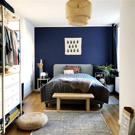Navy Blue Accent Wall Bedroom Ideas