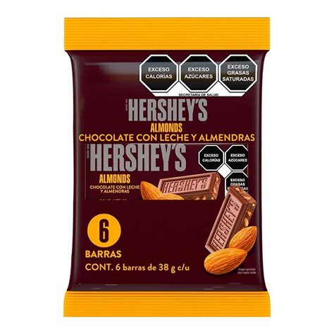 Barra De Chocolate Hershey S Con Almendras Pzas De G C U Walmart
