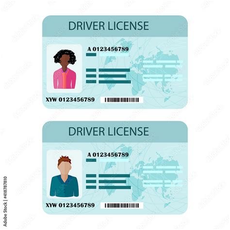 Man And Woman Driver License Isolated On White Background Driver