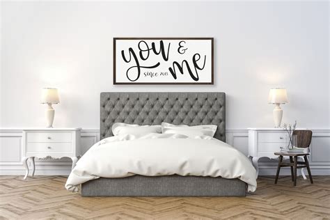 You And Me Sign Established Date Master Bedroom Wall Decor