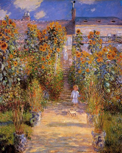 Monets Garden At Vetheuil2 1881 Painting Claude Oscar Monet Oil Paintings