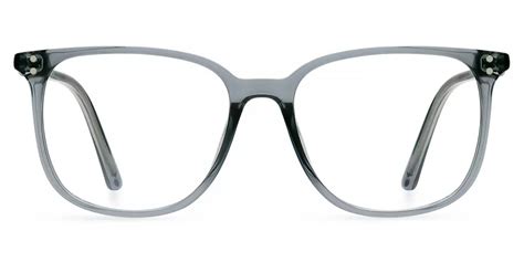 G5813 Square Gray Eyeglasses Frames Leoptique