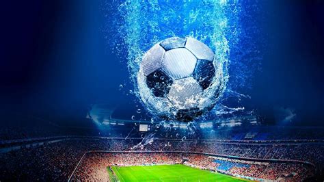 Ball In Water On Top Of Football Court Hd Football Wallpapers Hd