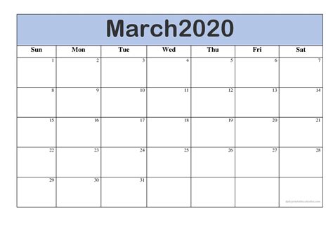 2020 Free Printable Calendars Without Downloading Monthly