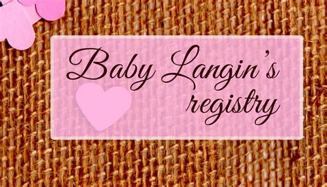 Registry Baby Langin