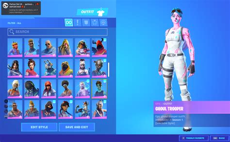 Fortnite Account Ghoul Trooper Galaxy Skin Season 1 F52