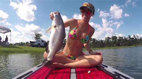 Bikini Girl Fishing In River Best Fishing Video Fishing For Exotic Barramundi Fish Editbazz